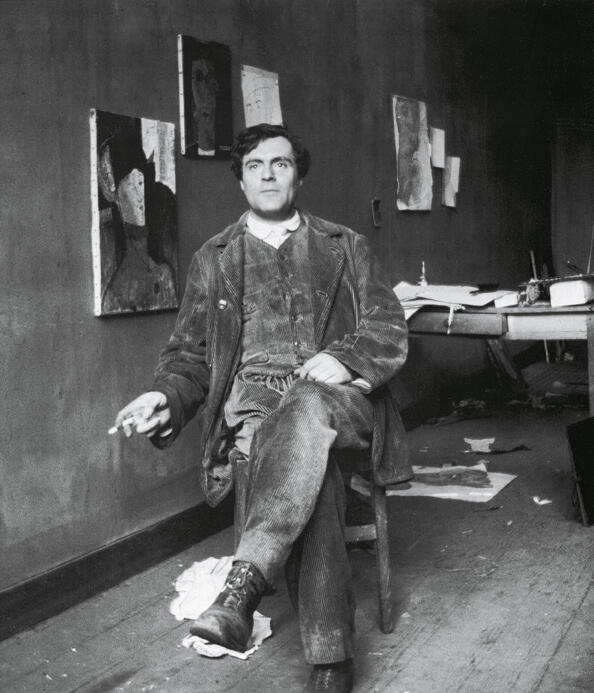 Paul Guillaume/Modigliani in seinem Atelier, 1915/Musée de l’Orangerie, Paris, RMN – Grand Palais