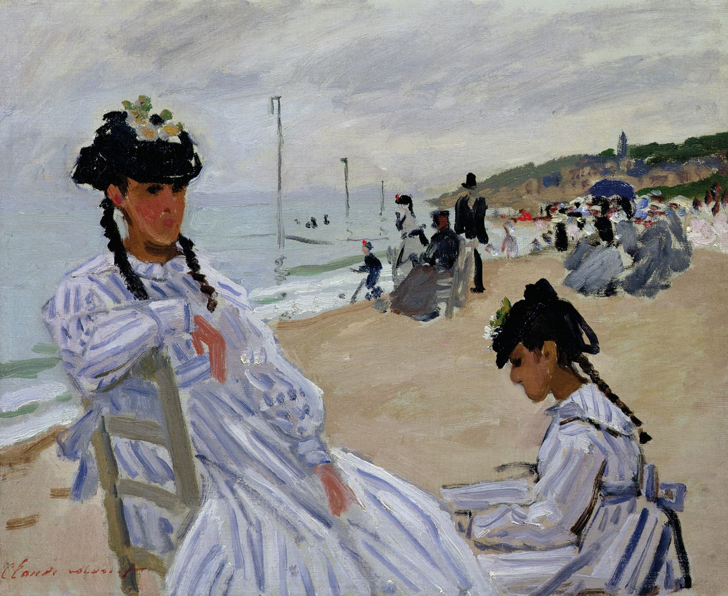 Claude Monet/Am Strand von Trouville, 1870/Öl auf Leinwand/ Museé Marmottan Monet, Paris/© Musée Marmottan Monet, Paris/ Bridgeman Images