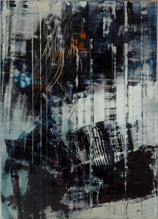 Cage Painting, 2012, Öl auf Leinwand, © Hubert Scheibl Foto: pixelstorm