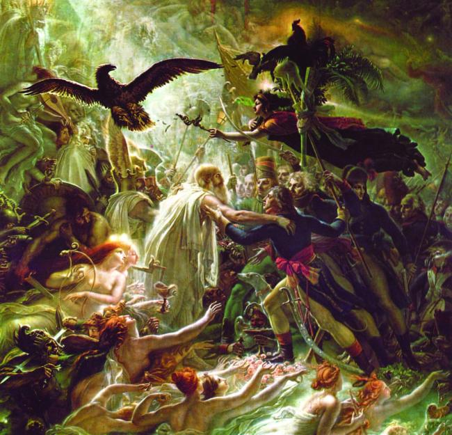 Louis Girodet-Trioson, Ossian empfängt die Helden, 1801