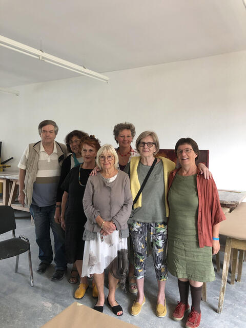 Von links: Michael Miller, Ingrid Messing, Christine Huber, Eva Riebler, Marlen Kühnel, Gertraud Artner, Milena Orlando